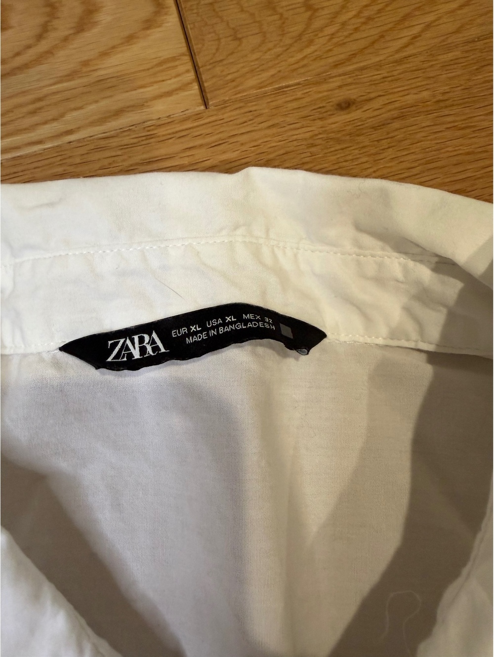 ZARA White Poplin Button Up Shirt XL - Picture 6 of 7